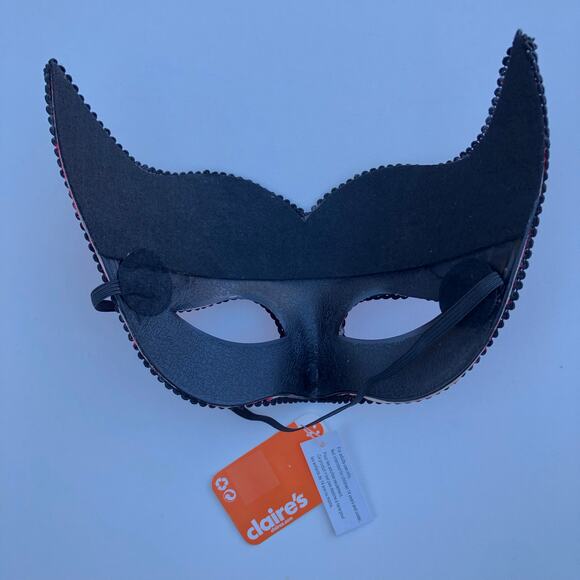 NEW Red Masquerade Mask Lace Glitter Devil Mardi Gras Party Costume Halloween - Picture 2 of 5